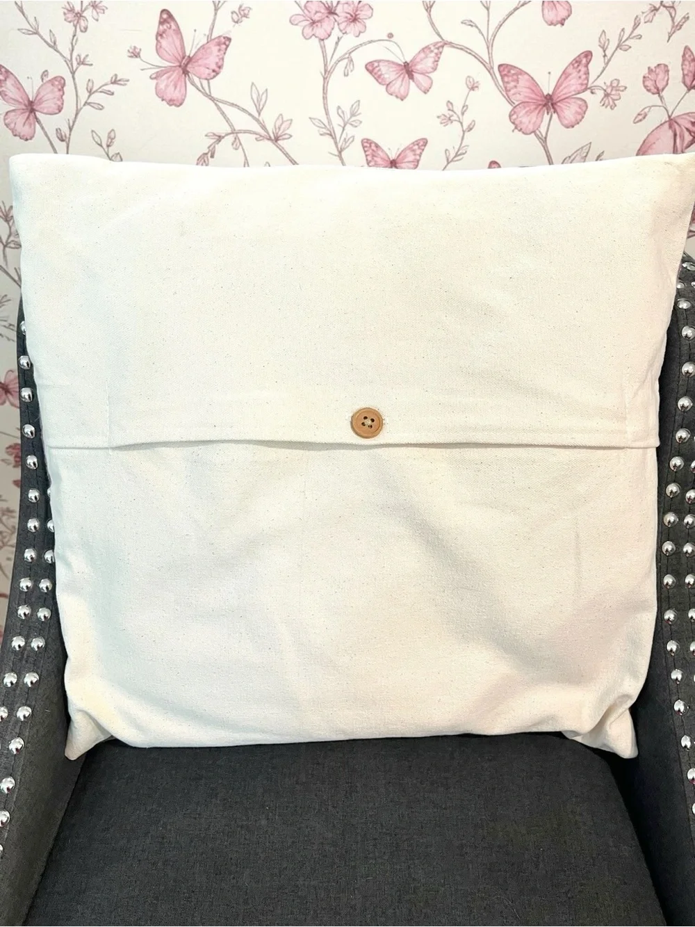 Set of 2 Handmade Kashmir Wool Butterfly Throw Pillows Floral Cottagecore Boho